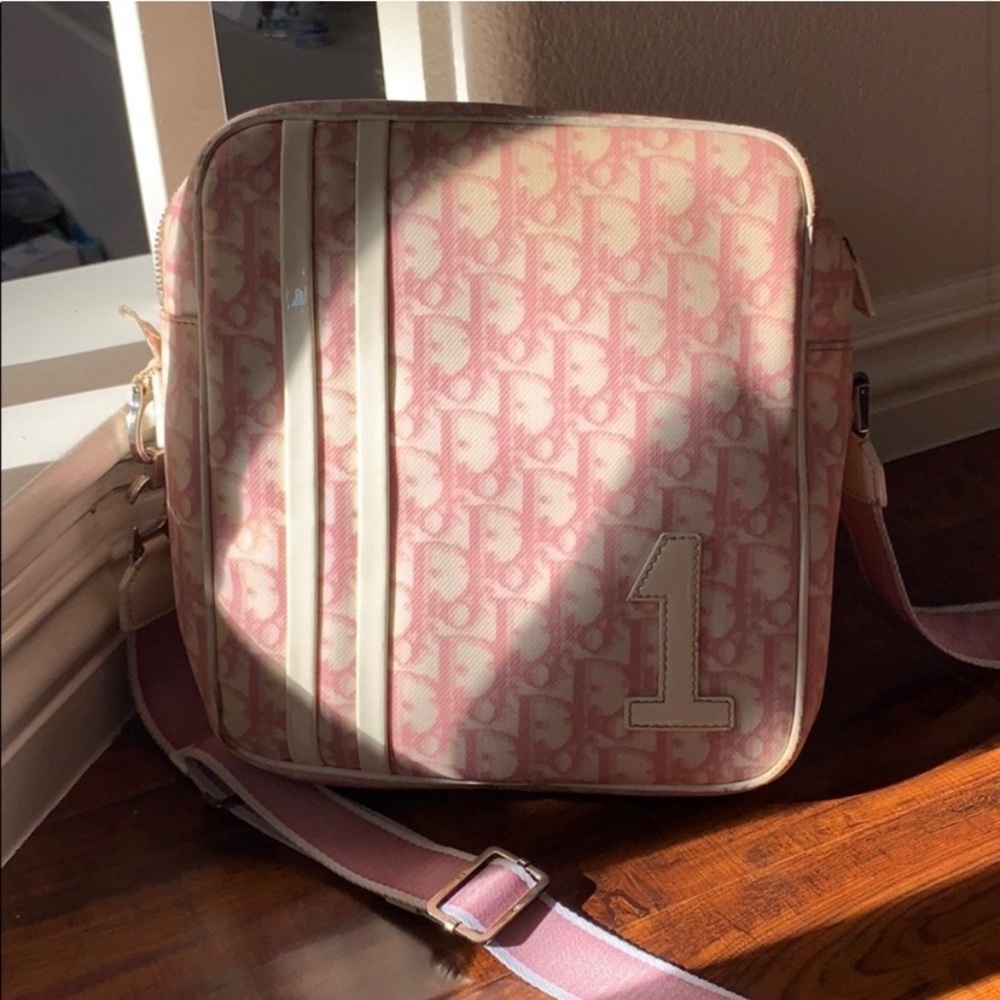 Christian Dior Trotter  Canvas Shoulder  Bag